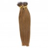Nano Ring Hair Extensions, Color #10 (Golden Brown), Made With Remy Indian Human Hair