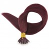 Nano Ring Hair Extensions, Color #99j (Burgundy), Made With Remy Indian Human Hair