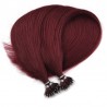 Nano Ring Hair Extensions, Color #530 (Red Wine), Made With Remy Indian Human Hair