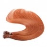 Nano Ring Hair Extensions, Color #350 (Dark Copper Red), Made With Remy Indian Human Hair