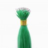 Nano Ring Hair Extensions, Color #Green, Made With Remy Indian Human Hair