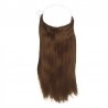 Flip-in Halo Hair Extensions, Colour #4 (Dark Brown), Made With Remy Indian Human Hair