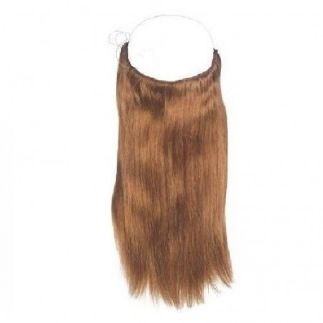 Flip-in Halo Hair Extensions, Colour #6 (Medium Brown), Made With Remy Indian Human Hair
