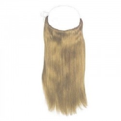 Flip-in Halo Hair Extensions, Colour #14 (Dark Ash Blonde), Made With Remy Indian Human Hair