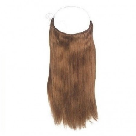 Flip-in Halo Hair Extensions, Colour #30 (Dark Auburn), Made With Remy Indian Human Hair