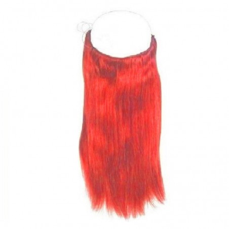 Flip-in Halo Hair Extensions, Colour #Pink, Made With Remy Indian Human Hair
