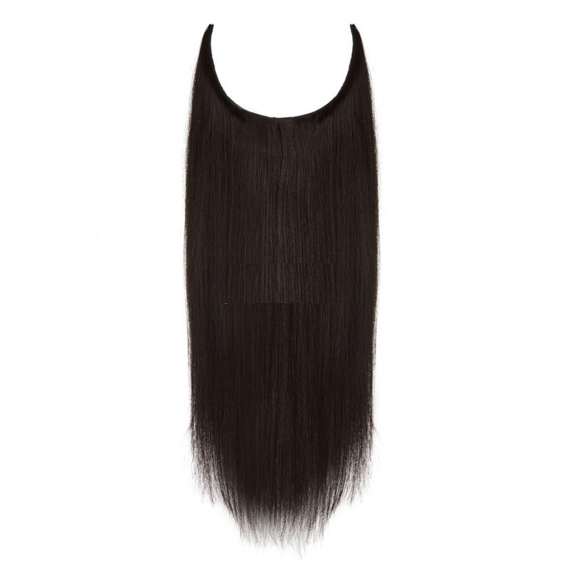 Flip-in Halo Hair Extensions, Colour #1B (Off Black)