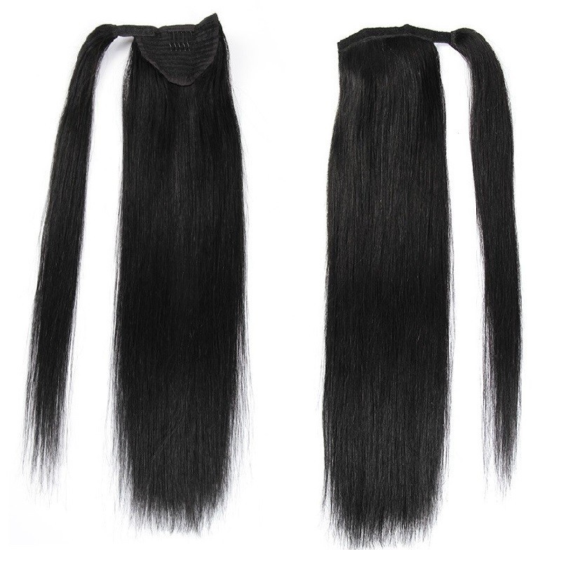 Wrap Around Ponytail Hair Extensions, Colour #1 (Jet Black), Made With Remy Indian Human Hair