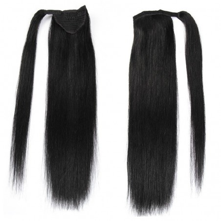Wrap Around Ponytail Hair Extensions, Colour #1 (Jet Black), Made With Remy Indian Human Hair