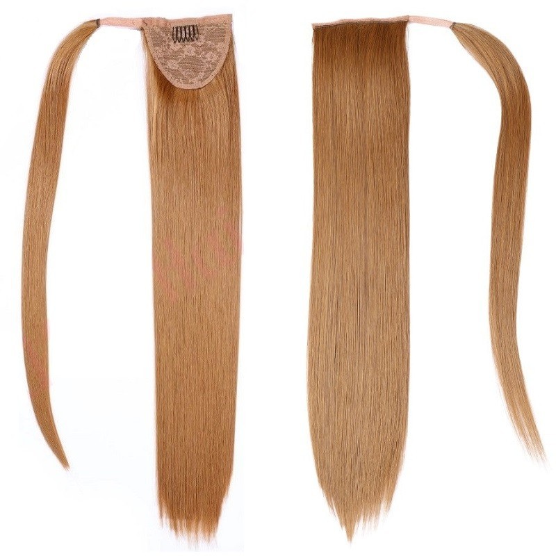 Wrap Around Ponytail Hair Extensions, Colour #12 (Light Brown), Made With Remy Indian Human Hair