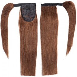 Wrap Around Ponytail Hair Extensions, Colour #30 (Dark Auburn), Made With Remy Indian Human Hair