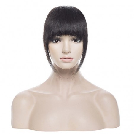 Blend in Fringe/Bangs Hair Extensions, Colour #1 (Jet Black), Made With Remy Indian Human Hair