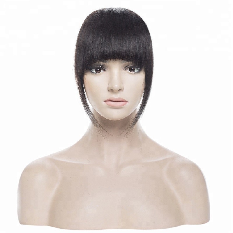 Blend in Fringe/Bangs Hair Extensions, Colour #1B (Off Black), Made With Remy Indian Human Hair