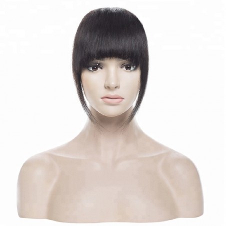 Blend in Fringe/Bangs Hair Extensions, Colour #1B (Off Black), Made With Remy Indian Human Hair