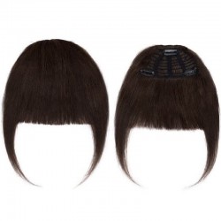Blend in Fringe/Bangs Hair Extensions, Colour #1B (Off Black), Made With Remy Indian Human Hair