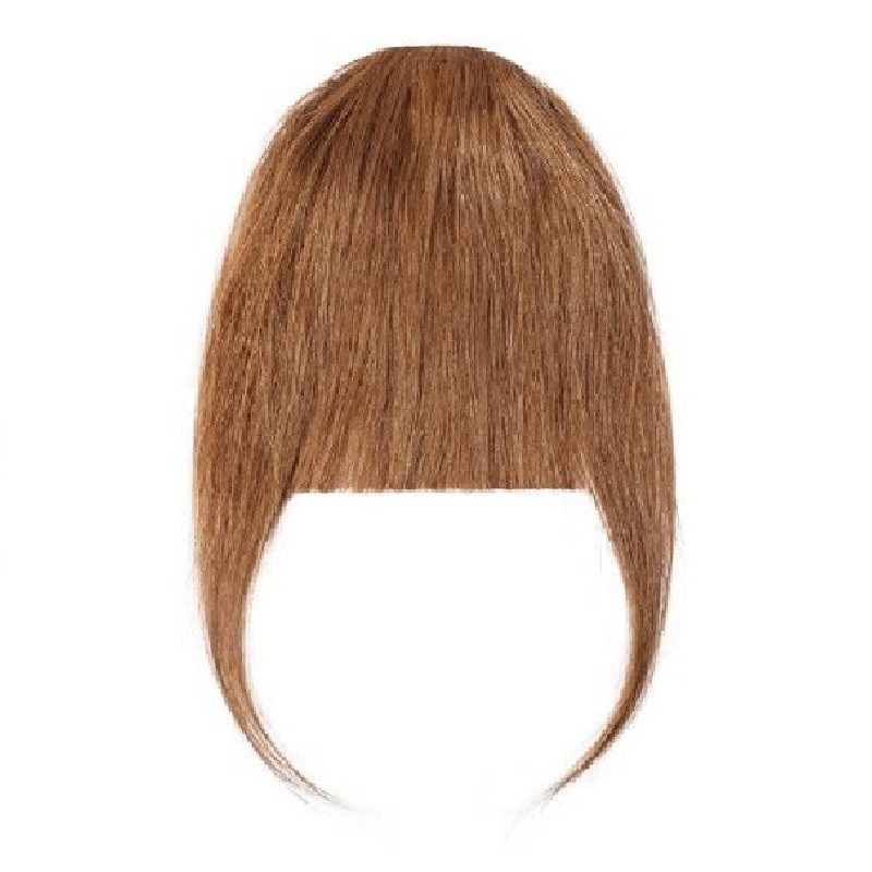 Blend in Fringe/Bangs Hair Extensions, Colour #12 (Light Brown), Made With Remy Indian Human Hair