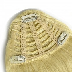 Blend in Fringe/Bangs Hair Extensions, Colour #16 (Medium Ash Blonde), Made With Remy Indian Human Hair