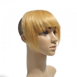 Blend in Fringe/Bangs Hair Extensions, Colour #24 (Golden Blonde), Made With Remy Indian Human Hair