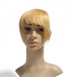 Blend in Fringe/Bangs Hair Extensions, Colour #24 (Golden Blonde), Made With Remy Indian Human Hair