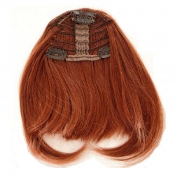 Blend in Fringe/Bangs Hair Extensions, Colour #350 (Dark Copper Red), Made With Remy Indian Human Hair