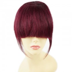 Blend in Fringe/Bangs Hair Extensions, Colour #530 (Red Wine), Made With Remy Indian Human Hair