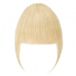 Blend in Fringe/Bangs Hair Extensions, Colour #60 (Lightest Blonde), Made With Remy Indian Human Hair