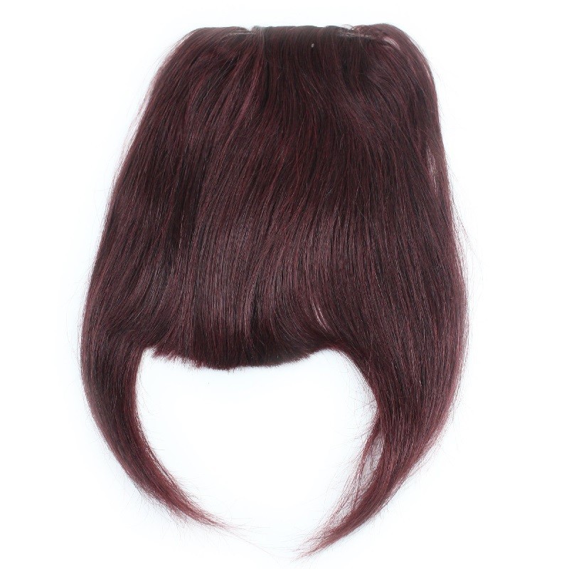 Blend in Fringe/Bangs Hair Extensions, Colour #99j (Burgundy), Made With Remy Indian Human Hair