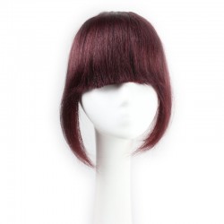 Blend in Fringe/Bangs Hair Extensions, Colour #99j (Burgundy), Made With Remy Indian Human Hair
