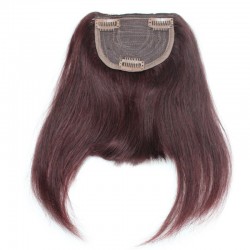 Blend in Fringe/Bangs Hair Extensions, Colour #99j (Burgundy), Made With Remy Indian Human Hair