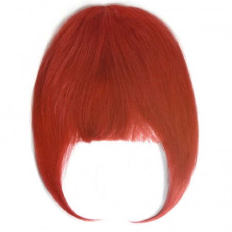 Blend in Fringe/Bangs Hair Extensions, Colour #Red, Made With Remy Indian Human Hair