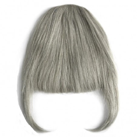 Blend in Fringe/Bangs Hair Extensions, Colour #Grey, Made With Remy Indian Human Hair