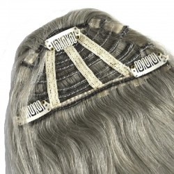 Blend in Fringe/Bangs Hair Extensions, Colour #Grey, Made With Remy Indian Human Hair