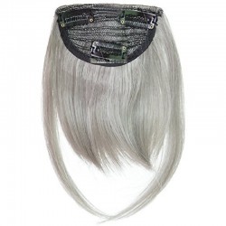 Blend in Fringe/Bangs Hair Extensions, Colour #Silver, Made With Remy Indian Human Hair