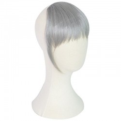 Blend in Fringe/Bangs Hair Extensions, Colour #Silver, Made With Remy Indian Human Hair