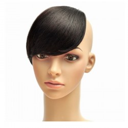 Sweeping Side Fringe/Bangs Hair Extensions, Colour #1 (Jet Black), Made With Remy Indian Human Hair