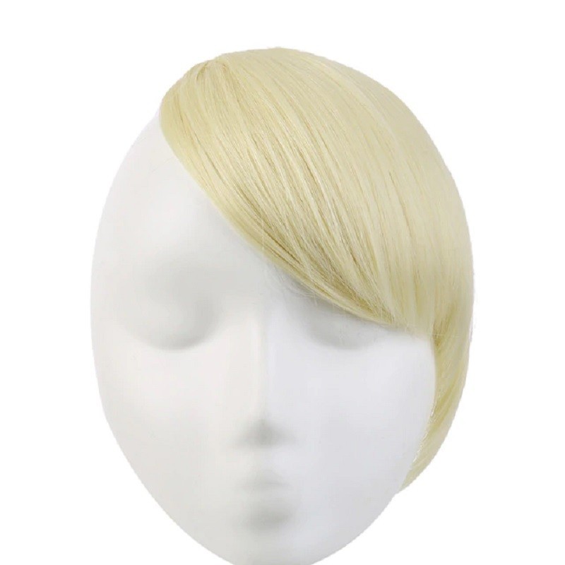 Sweeping Side Fringe Hair Extensions, Colour #60 (Lightest Blonde)