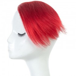 Sweeping Side Fringe/Bangs Hair Extensions, Colour #Red, Made With Remy Indian Human Hair