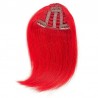 Sweeping Side Fringe/Bangs Hair Extensions, Colour #Red, Made With Remy Indian Human Hair