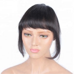 Blend in Fringe/Bangs Hair Extensions, Colour #1B (Off Black), Made With Remy Indian Human Hair