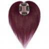 Crown Topper Hair Extensions, Silk Base, Colour 99j (Burgundy), Made With Remy Indian Human Hair