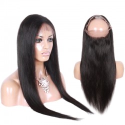 360° Circular Band Lace Frontal Closure Hair Extensions, Colour #1 (Jet Black), Made With Remy Indian Human Hair