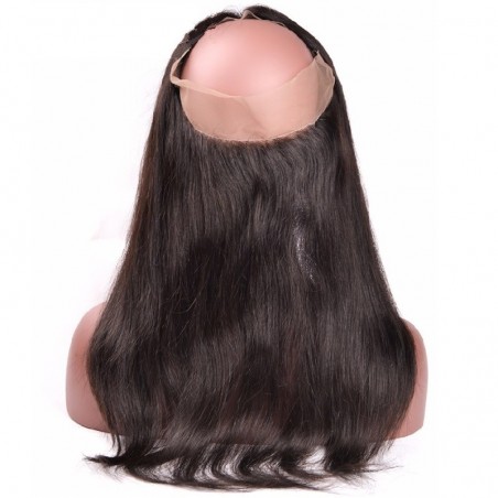 360° Circular Band Lace  Frontal Closure Hair Extensions, Colour #1B (Off Black), Made With Remy Indian Human Hair