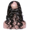 360° Circular Band Lace Frontal Closure Hair Extensions, Loose Wavy, Colour #1B (Off Black), Made With Remy Indian Human Hair