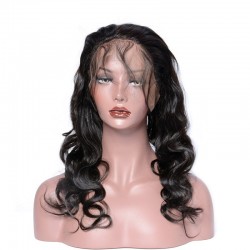 360° Circular Band Lace  Frontal Closure Hair Extensions, Loose Wavy, Colour #1B (Off Black), Made With Remy Indian Human Hair