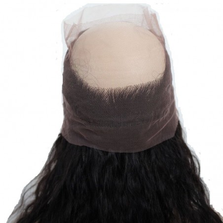 360° Circular Band Lace  Frontal Closure Hair Extensions, Body Wave, Colour #1B (Off Black), Made With Remy Indian Human Hair