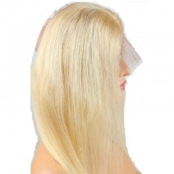 360° Circular Band Lace  Frontal Closure Hair Extensions, Colour #613 (Platinum Blonde), Made With Remy Indian Human Hair