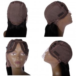 U-Part Wig, Color #1B (Off Black), Made With Remy Indian Human Hair