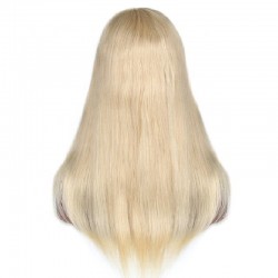 U-Part Wig, Color #60 (Lightest Blonde), Made With Remy Indian Human Hair