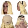 U-Part Wig, Body Wave, Color #613 (Platinum Blonde), Made With Remy Indian Human Hair