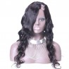 U-Part Wig, Loose Wavy, Color #1 (Jet Black), Made With Remy Indian Human Hair